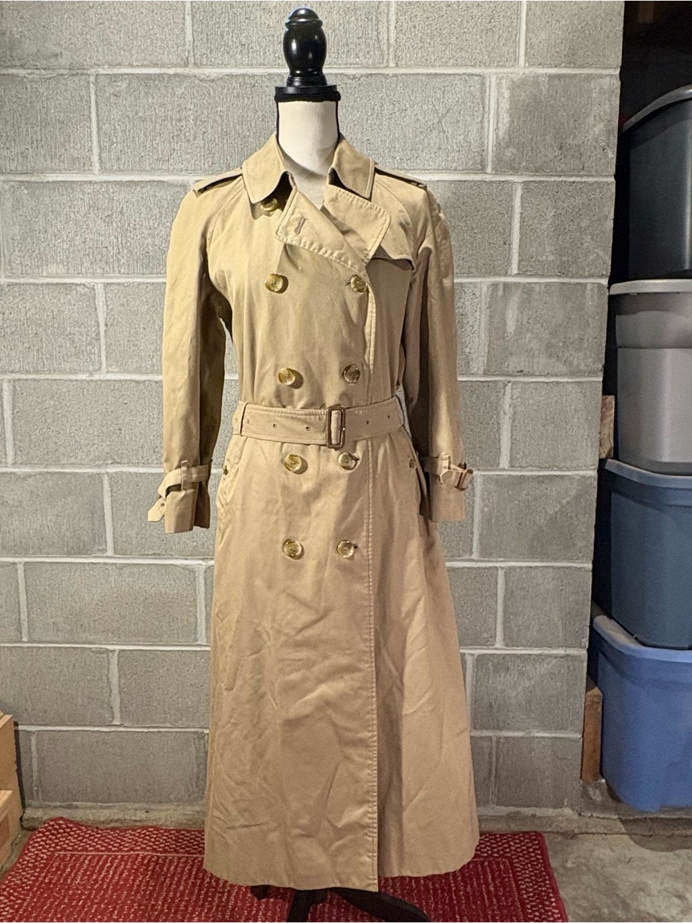 Burberry trench coat.